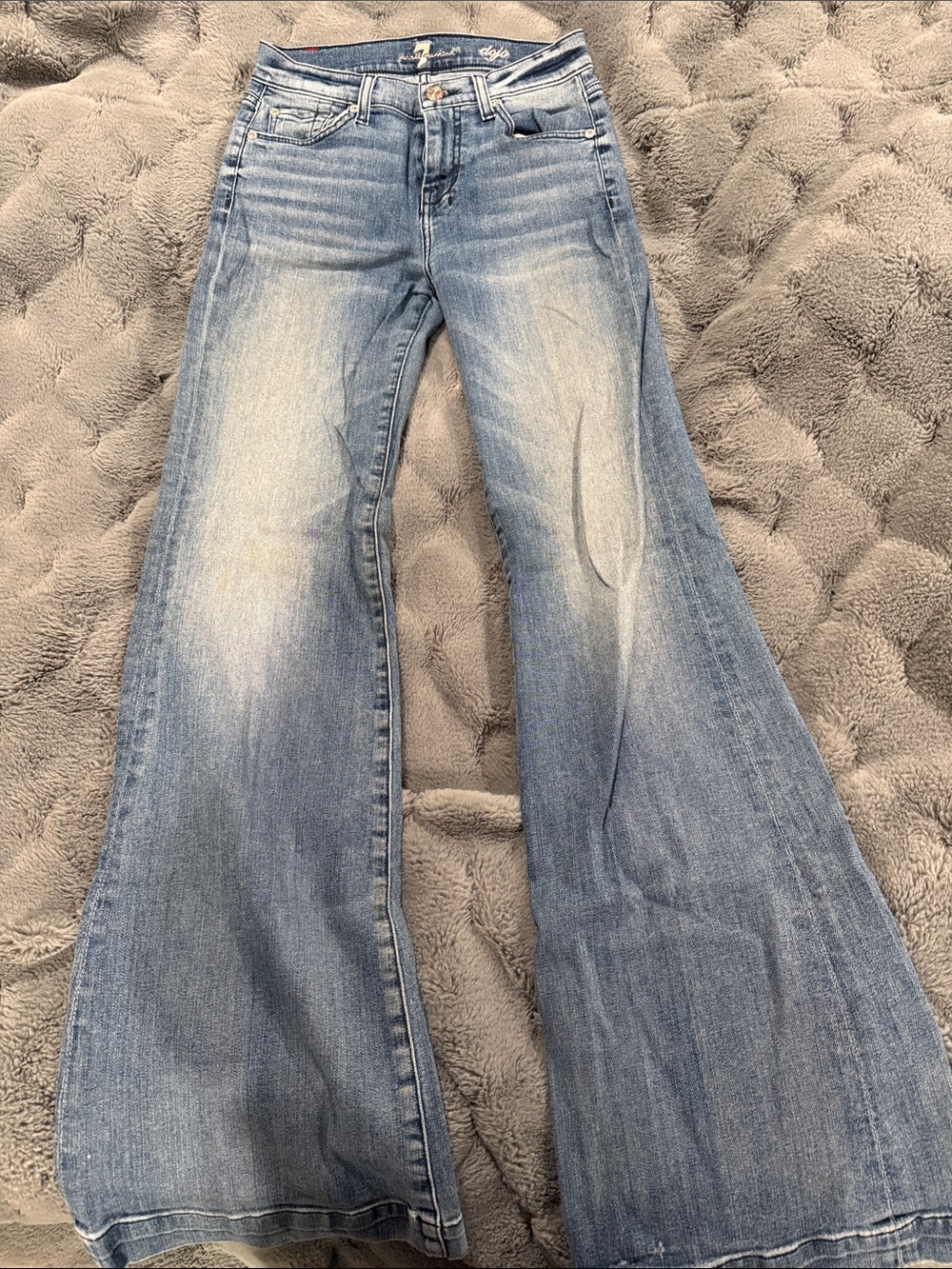 7 For All Mankind Light Blue Flare Jeans